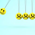 Happy And Sad Smileys Shows Emotions